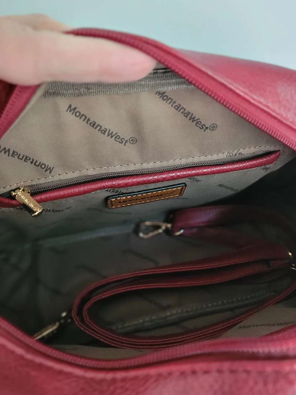 Montana West Burgundy Structured Satchel with Tassel Charm